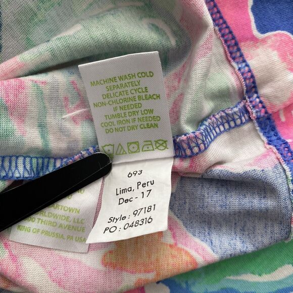 Lilly Pulitzer Sz XXS Marlowe Dress Jungle Utopia Floral‎ Pink 100% Pima Cotton - Picture 9 of 12